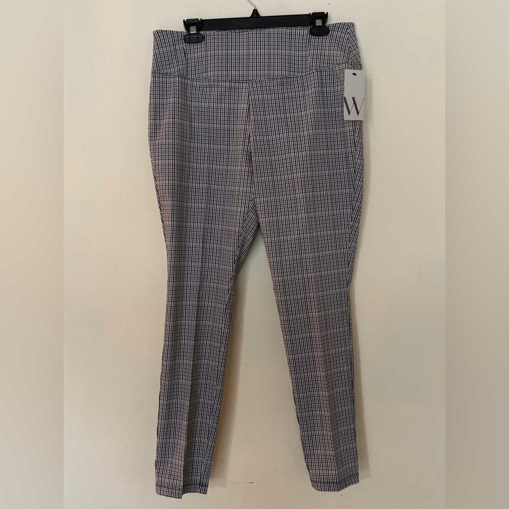 Worthington Women's Black, Grey and White Patterned Skinny Dress Pants Size 12